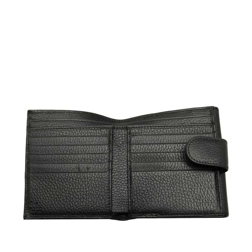 Gucci Leather Interlocking G Small Wallet Black Leather Very good condition - Model View