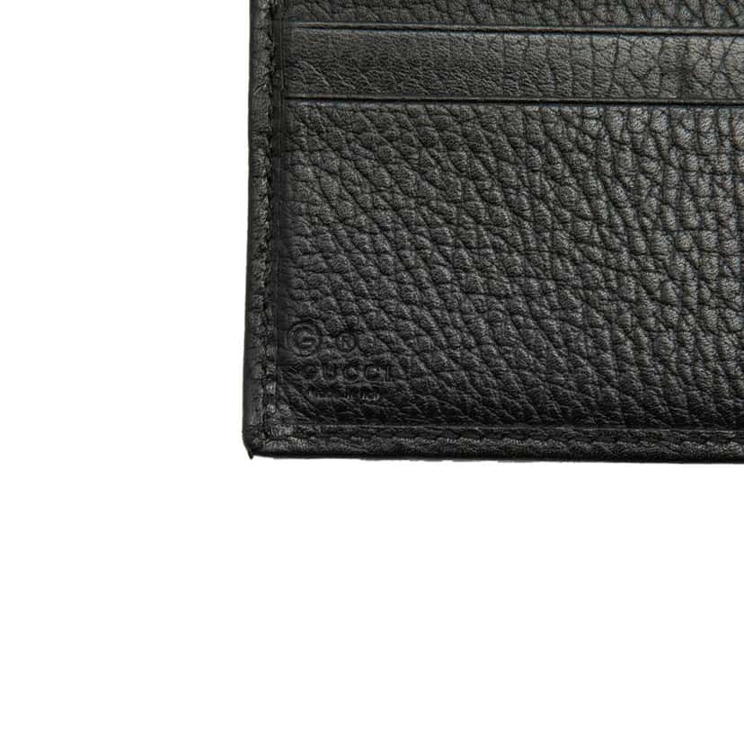 Gucci Leather Interlocking G Small Wallet Black Leather Very good condition - Box View