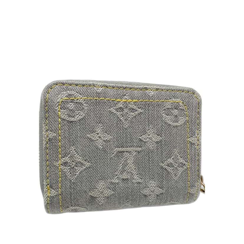 Louis Vuitton Monogram Denim Zippy Coin Purse Grey Denim Very good condition - Inside View