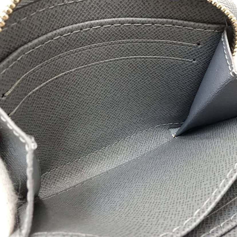 Louis Vuitton Monogram Denim Zippy Coin Purse Grey Denim Very good condition - Box View