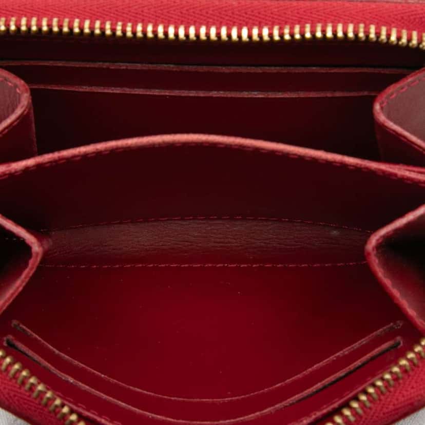 Louis Vuitton Monogram Vernis Zippy Coin Purse Red Leather Very good condition - Model View