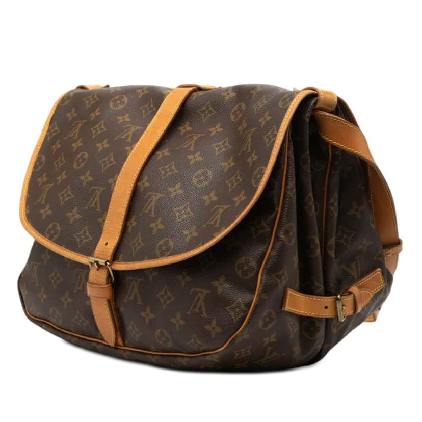Louis Vuitton Monogram Saumur 35 Brown Very good condition - Back View
