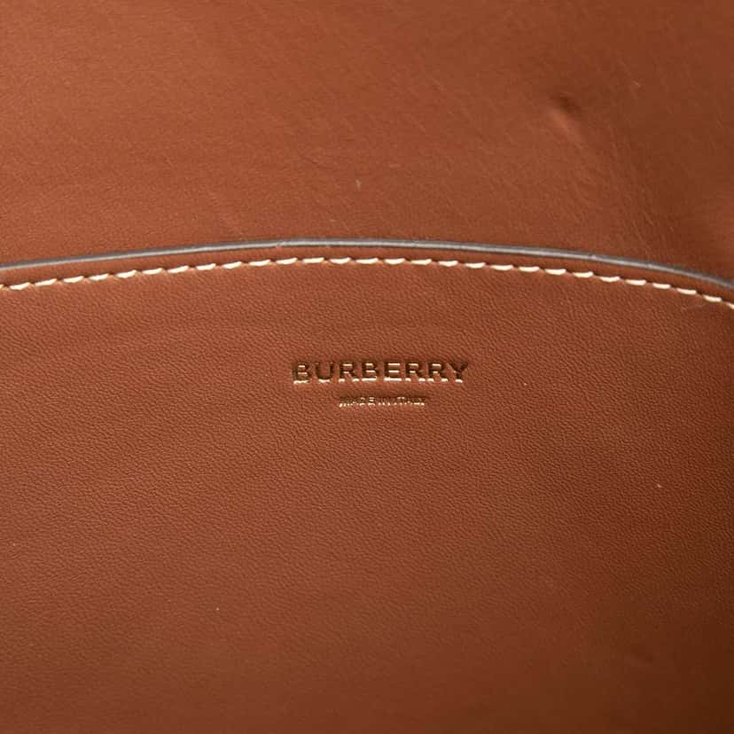 Burberry Medium Lizard Embossed Leather Pocket Satchel Brown Leather Very good condition - Box View