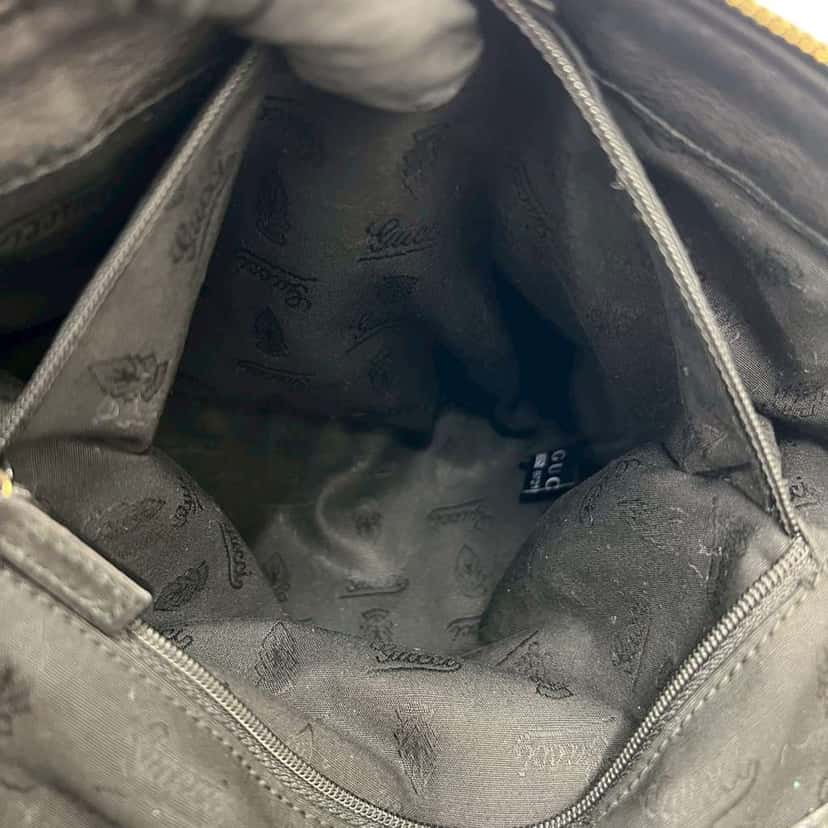 Gucci Guccissima Sukey Satchel Black Leather Very good condition - Inside View