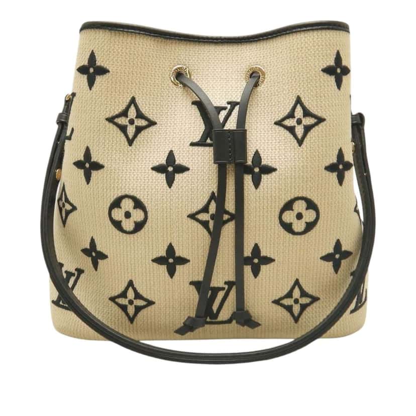 Louis Vuitton Monogram By the Pool Neonoe MM Brown Cotton Very good condition - Front View