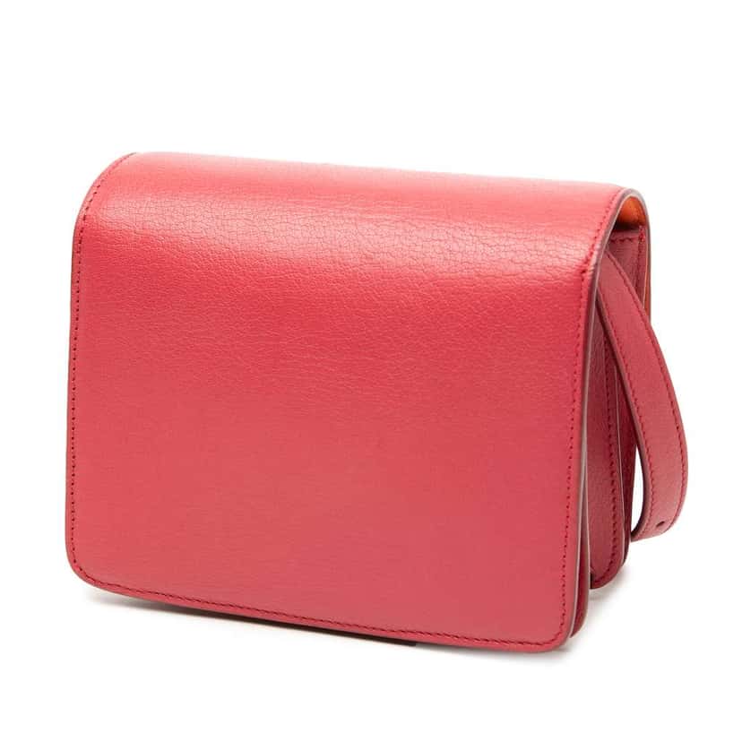 Celine Small Calfskin Classic Box Red Leather Very good condition - Back View