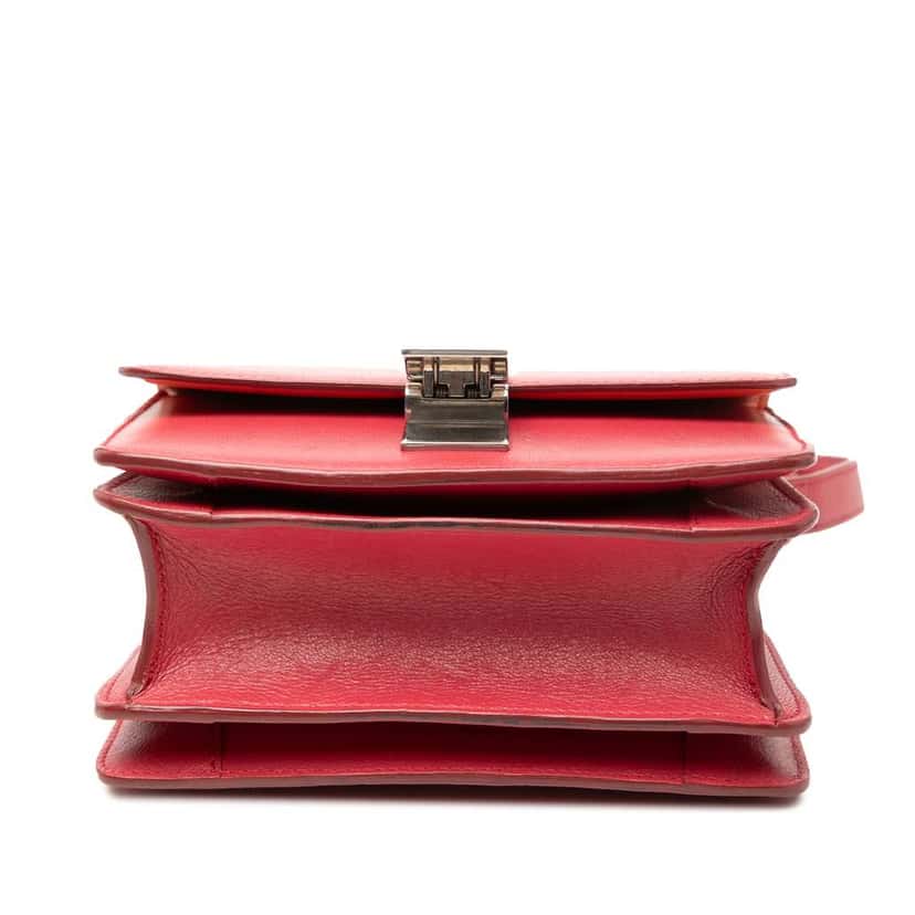 Celine Small Calfskin Classic Box Red Leather Very good condition - Inside View