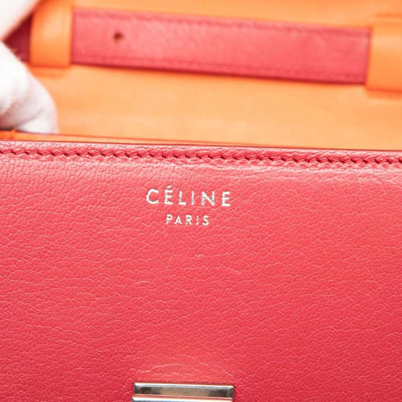 Celine Small Calfskin Classic Box Red Leather Very good condition - Box View