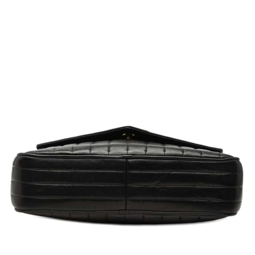 Chanel CC Vertical Quilted Lambskin Tassel Flap Camera Bag Black Leather Good condition - Inside View