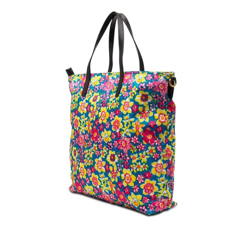 Prada Tessuto Stampato Satchel Blue Very good condition - Back View