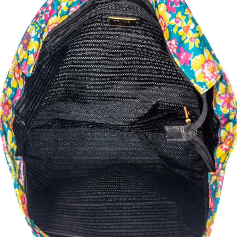 Prada Tessuto Stampato Satchel Blue Very good condition - Model View