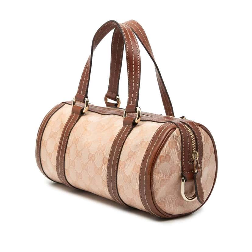 Gucci Small GG Crystal Duchessa Boston Bag Pink Canvas Very good condition - Back View