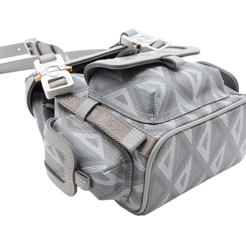 Dior Mini Coated Canvas CD Diamond Hit The Road Backpack Grey Canvas Very good condition - Inside View