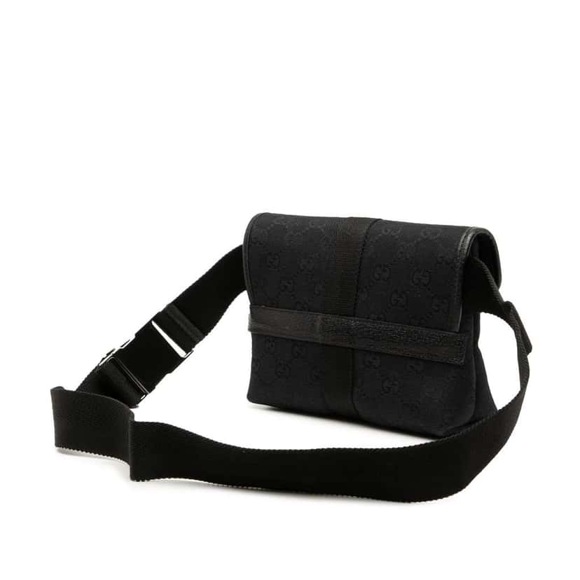 Gucci GG Canvas Belt Bag Black Canvas Very good condition - Back View