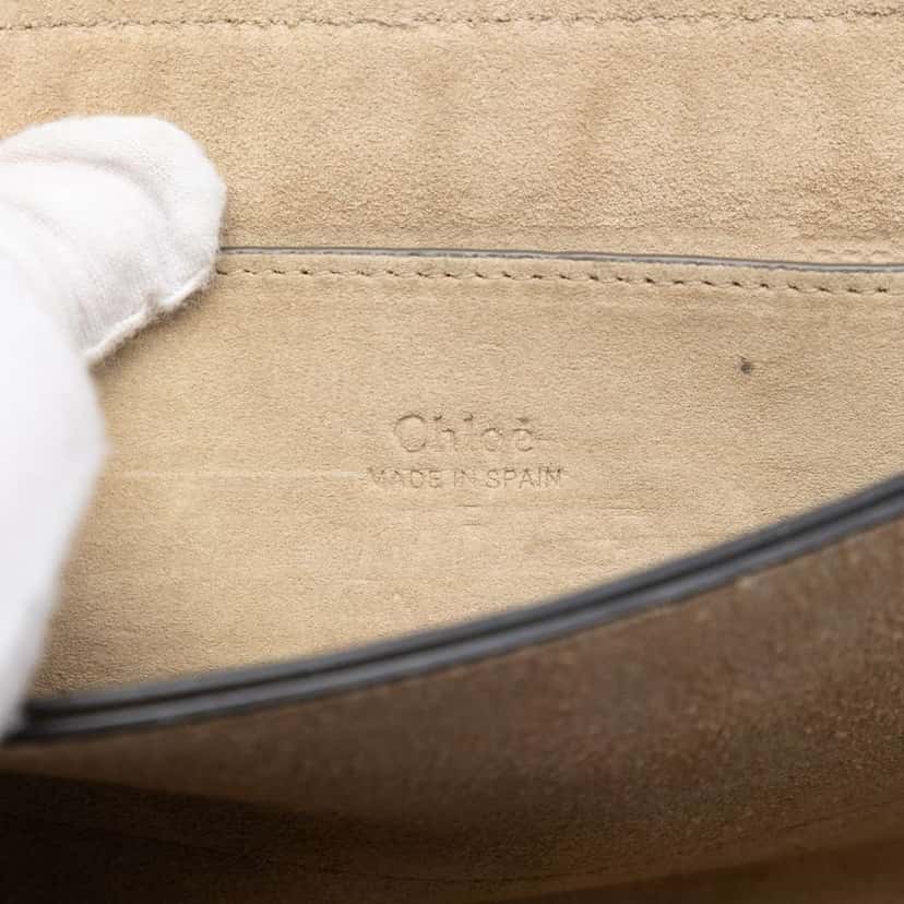 Chloé Small Suede and Calfskin Faye Crossbody Brown Leather Very good condition - Box View