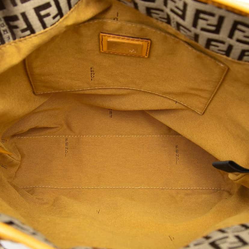 Fendi Zucchino Canvas Chef Front Pocket Shopping Tote Beige Canvas Very good condition - Model View