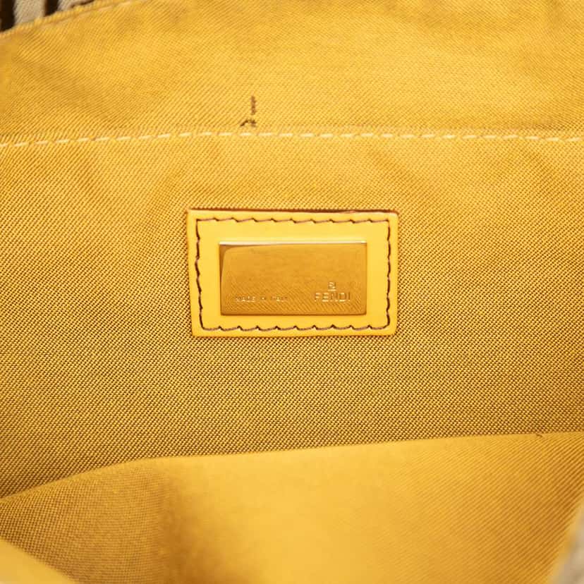 Fendi Zucchino Canvas Chef Front Pocket Shopping Tote Beige Canvas Very good condition - Box View