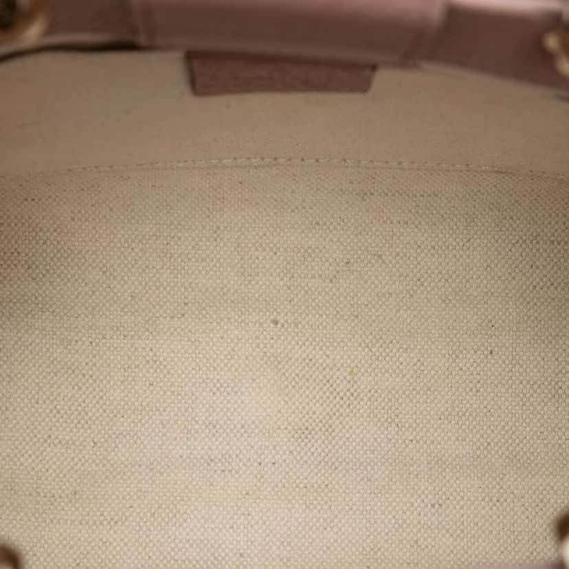 Gucci Mini Calfskin Bamboo Shopper Satchel Pink Leather Very good condition - Model View