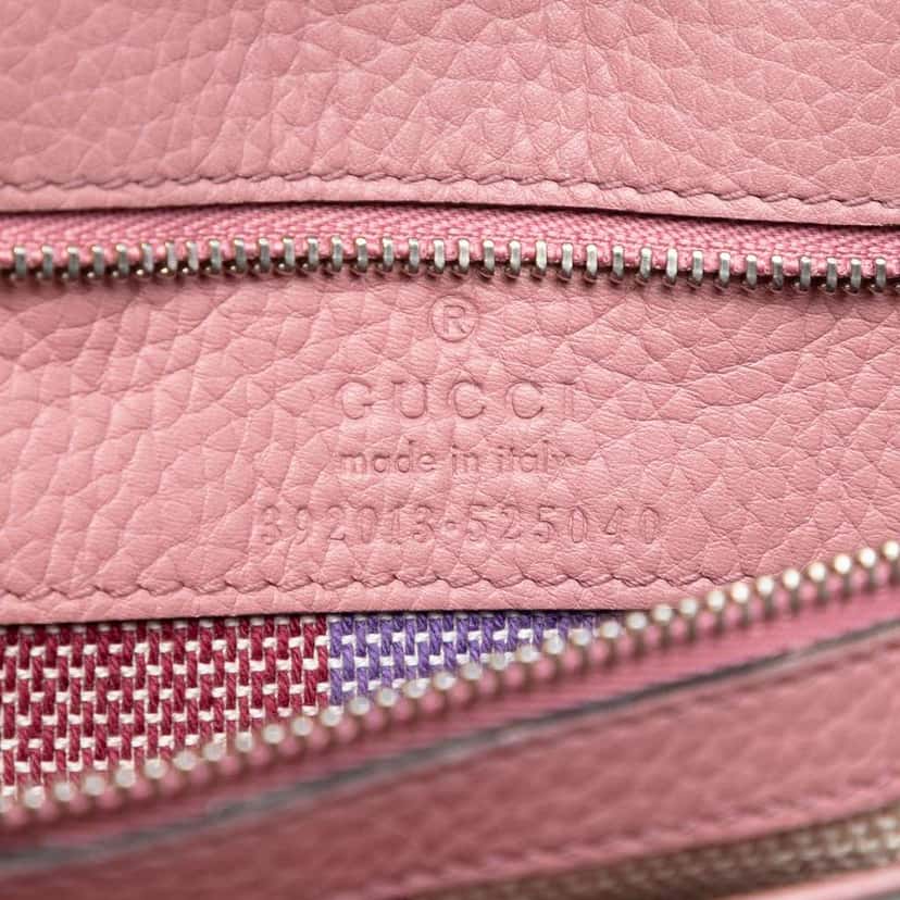 Gucci Medium Leather Bamboo Daily Satchel Pink Leather Very good condition - Box View