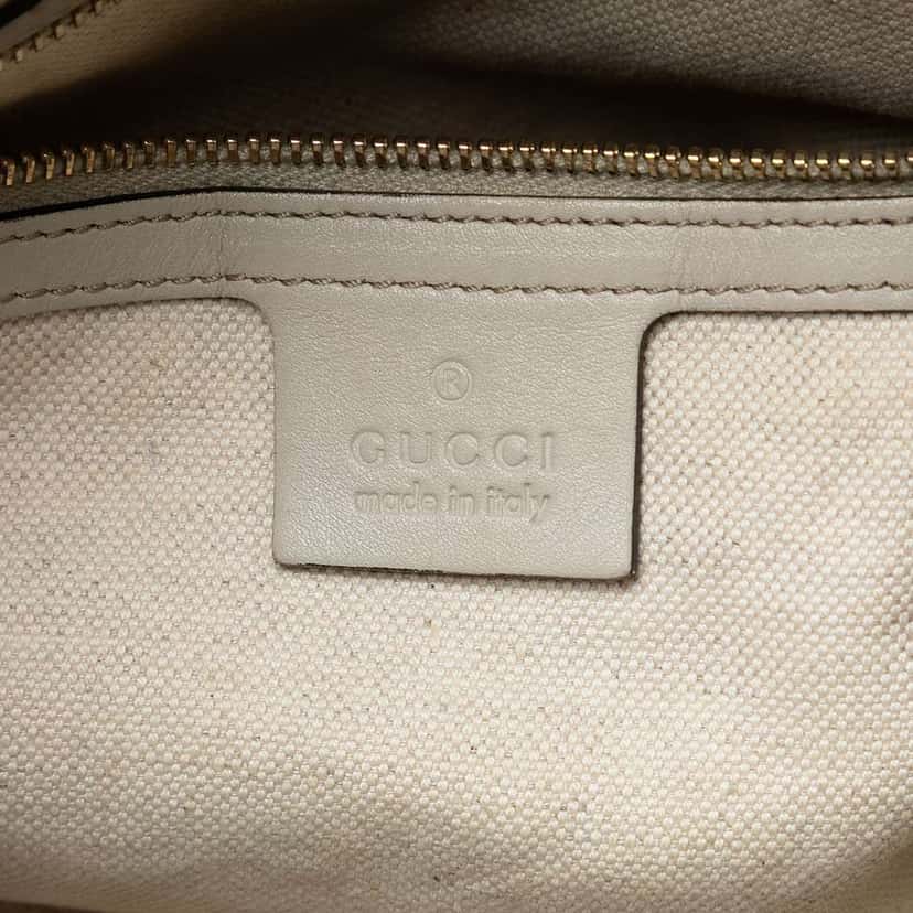 Gucci Microguccissima Nice Boston Bag White Leather Very good condition - Box View