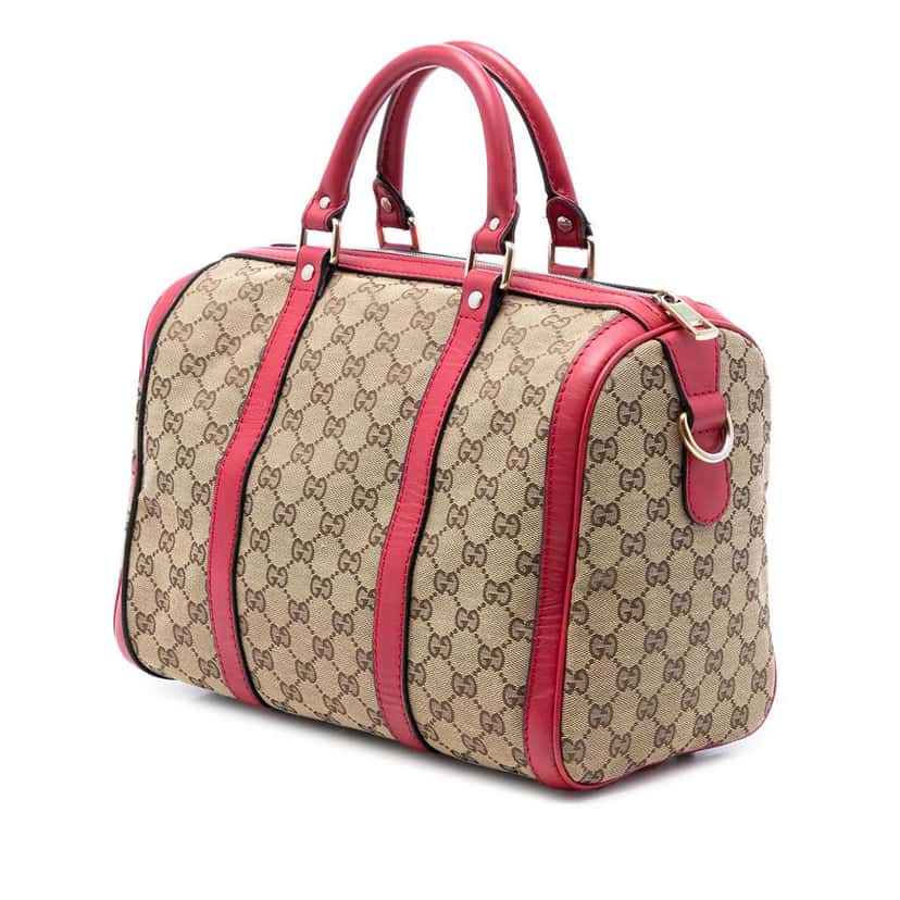 Gucci Medium GG Canvas Joy Boston Bag Beige Canvas Very good condition - Back View