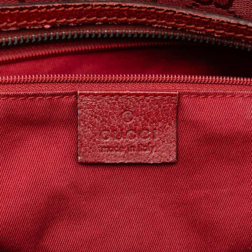 Gucci GG Canvas Boston Bag Red Canvas Very good condition - Box View