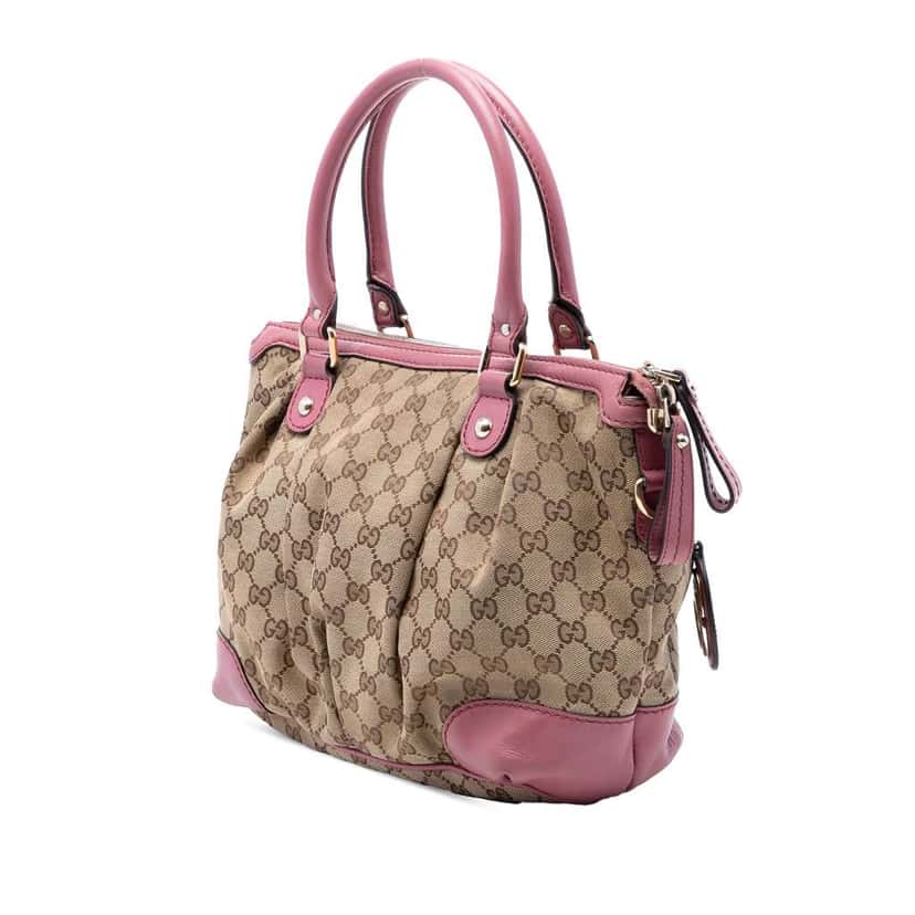 Gucci GG Canvas Sukey Satchel Beige Canvas Very good condition - Back View