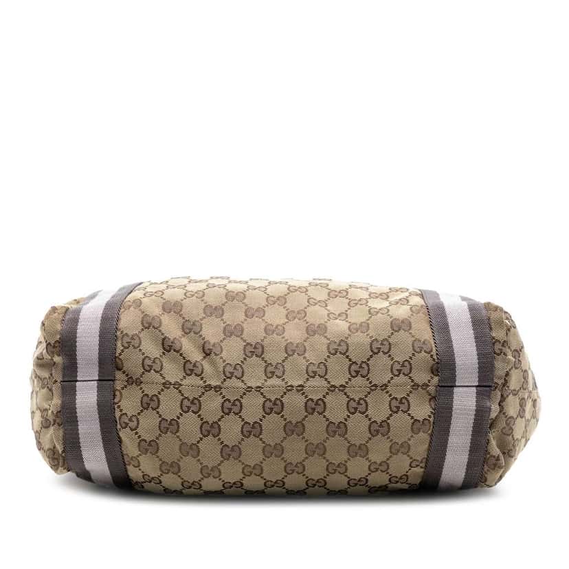 Gucci GG Canvas Web Tote Beige Very good condition - Inside View