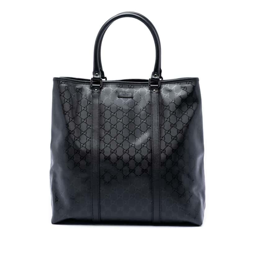 Gucci GG Imprime Joy Vertical Tote Black Canvas Very good condition - Front View
