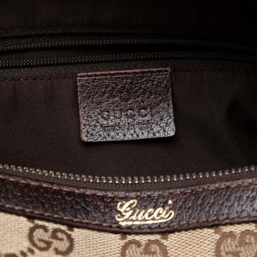 Gucci GG Canvas Abbey D Ring Boston Bag Beige Canvas Very good condition - Box View