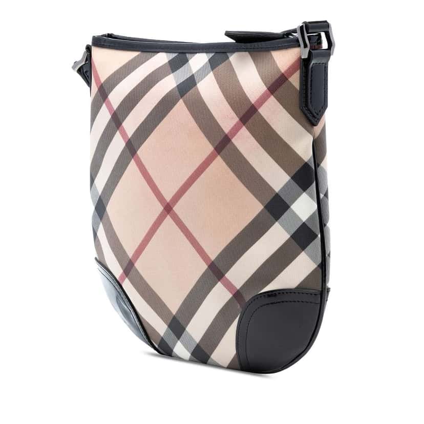 Burberry Supernova Check Coated Canvas Dryden Crossbody Beige Very good condition - Back View