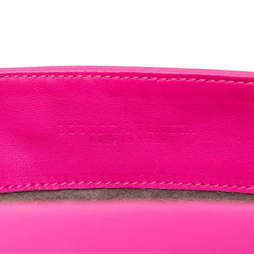Bottega Veneta Nappa Intrecciato Flap Crossbody Pink Leather Very good condition - Box View