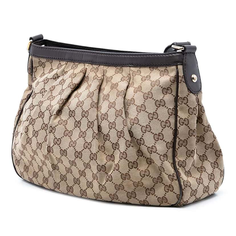 Gucci GG Canvas Sukey Crossbody Beige Canvas Very good condition - Back View