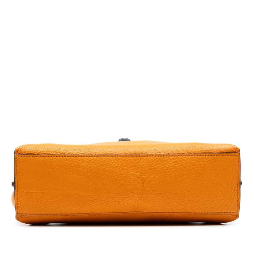 Gucci Small Leather Bamboo Daily Satchel Orange Leather Very good condition - Inside View