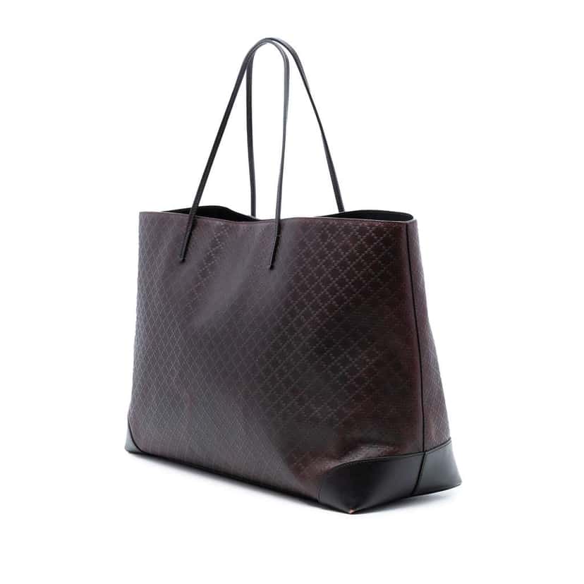 Gucci Diamante Bright Leather Hilary Lux Tote Brown Leather Very good condition - Back View