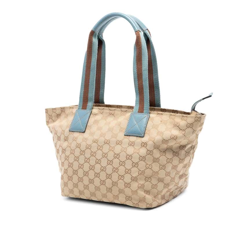 Gucci GG Canvas Web Tote Beige Very good condition - Back View