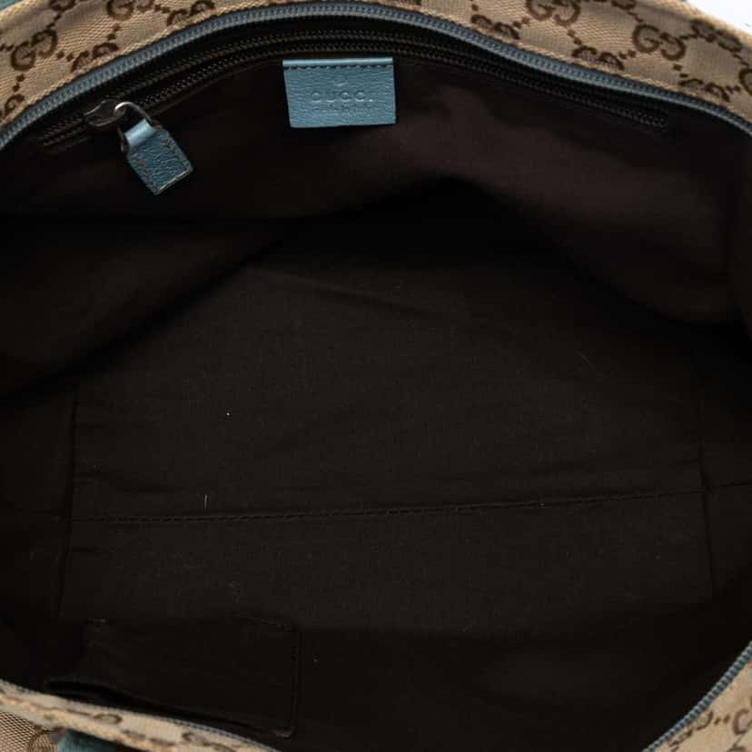 Gucci GG Canvas Web Tote Beige Very good condition - Model View