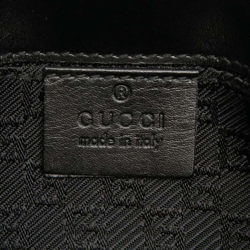 Gucci Suede Tiger Head Chain Shoulder Bag Black Leather Good condition - Box View