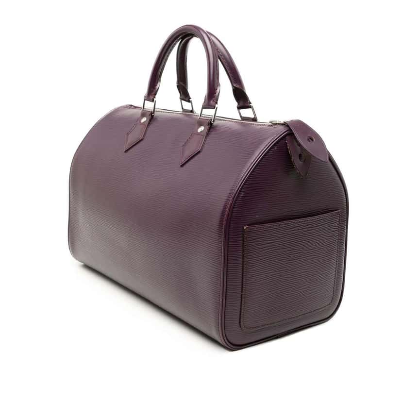 Louis Vuitton Epi Speedy 35 Purple Leather Very good condition - Back View