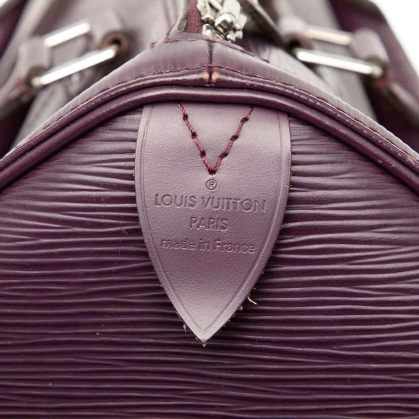 Louis Vuitton Epi Speedy 35 Purple Leather Very good condition - Box View