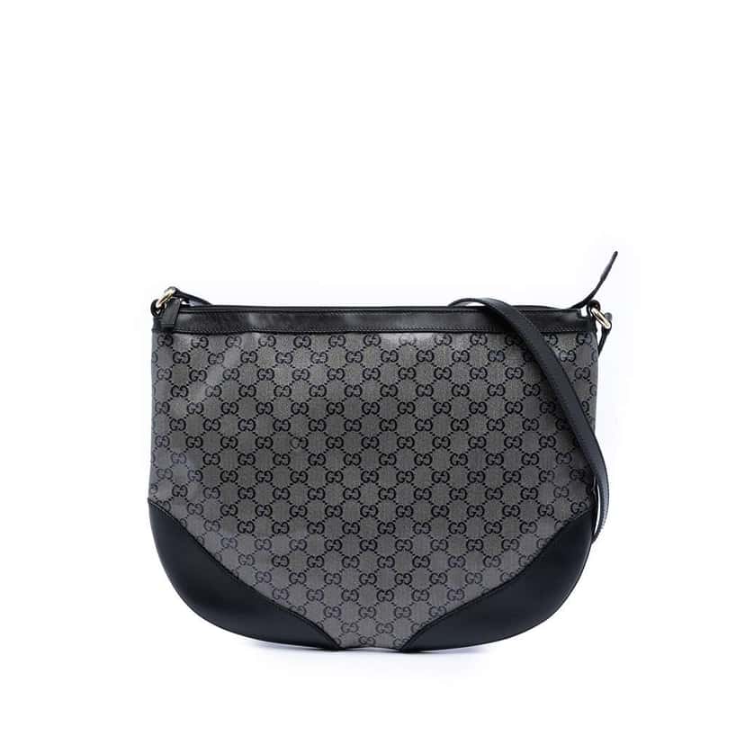 Gucci GG Crystal Crossbody Grey Canvas Very good condition - Front View