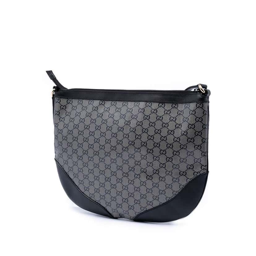Gucci GG Crystal Crossbody Grey Canvas Very good condition - Back View