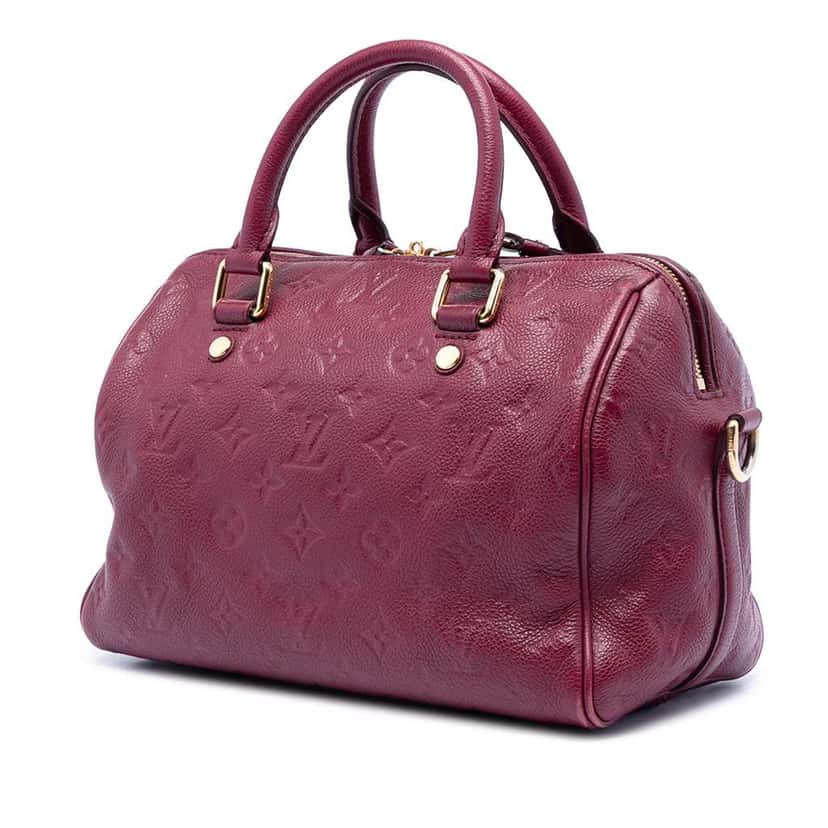 Louis Vuitton Monogram Empreinte Speedy Bandouliere 25 Red Leather Very good condition - Back View
