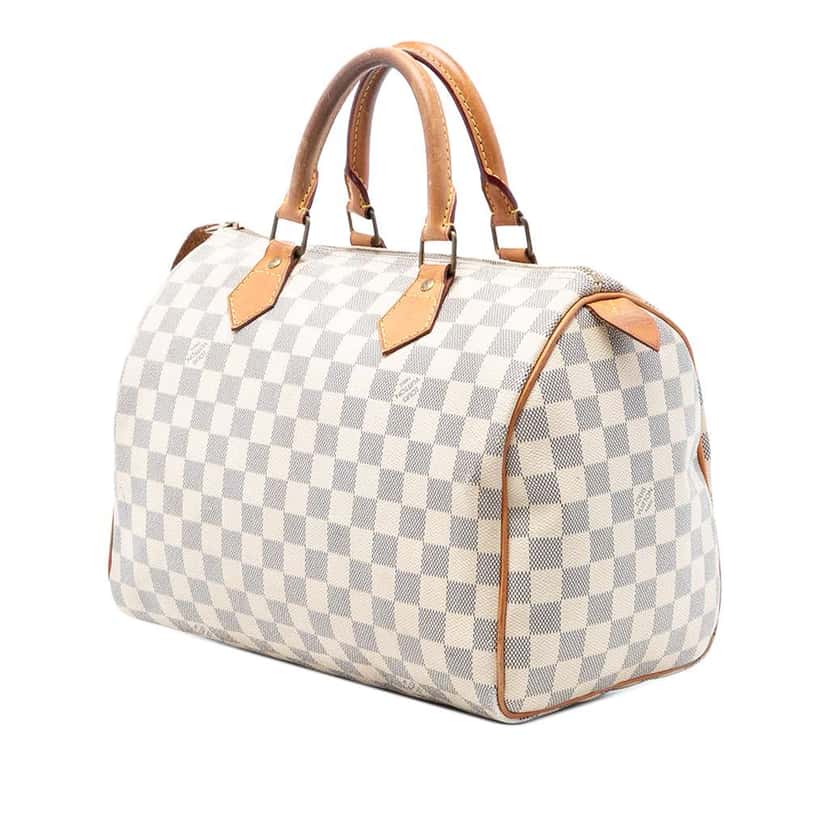 Louis Vuitton Damier Azur Speedy 30 White Very good condition - Back View