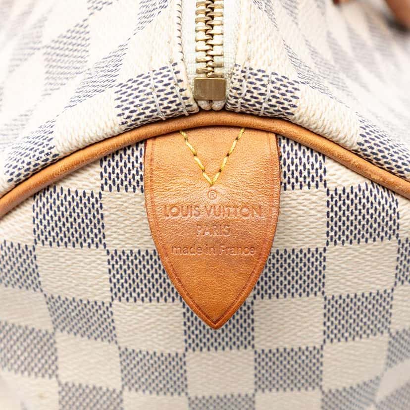 Louis Vuitton Damier Azur Speedy 30 White Very good condition - Box View