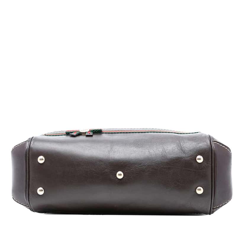 Gucci GG Canvas Web Mayfair Satchel Beige Very good condition - Inside View