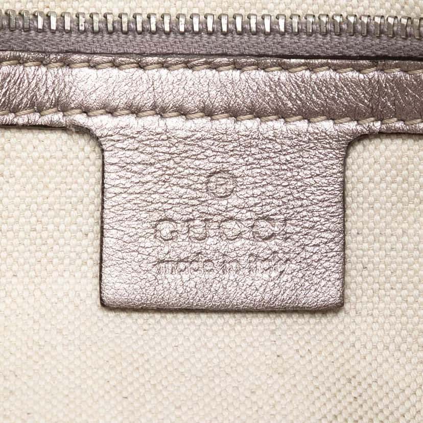 Gucci Large Metallic Guccissima Twins Tote Purple Leather Very good condition - Box View