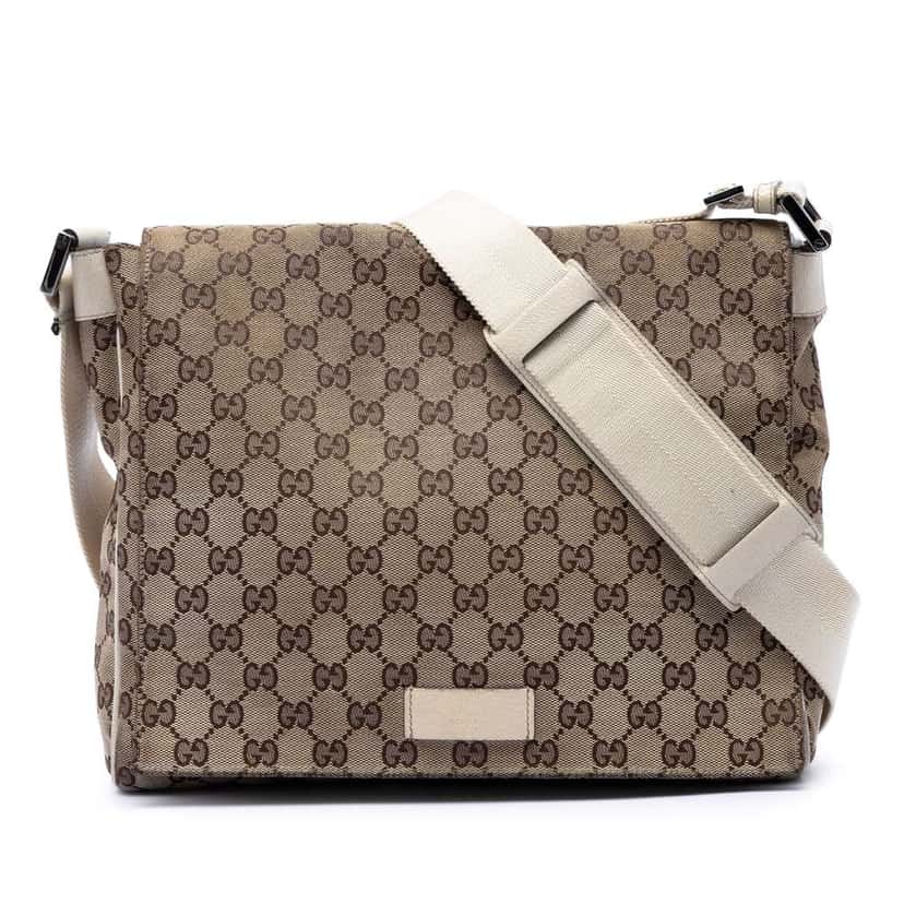 Gucci GG Canvas Crossbody Beige Canvas Very good condition - Front View