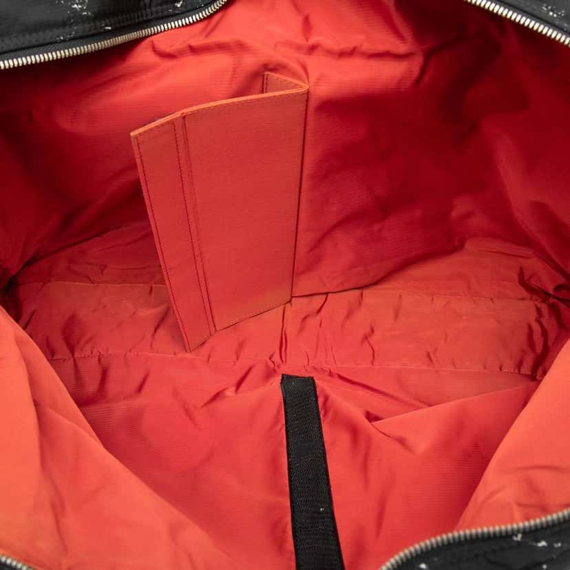 Chanel Old Travel Line Nylon Double Zip Travel Bag Black Very good condition - Model View