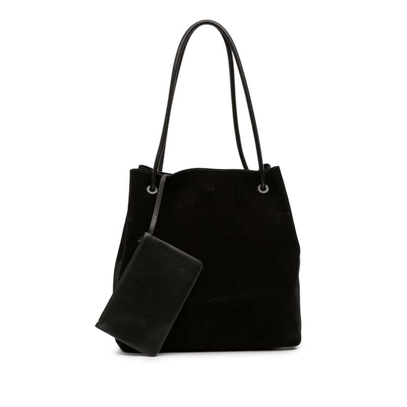 Gucci GG Suede Gifford Tote Black Leather Very good condition - Front View